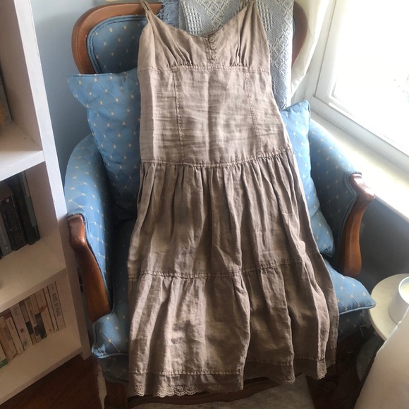 Brown strapped dress - Picture 1 of 4